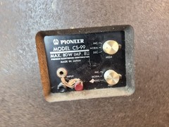 One Vintage Pioneer CS 99 Speaker Untested As-Is For Parts Restore No Grill