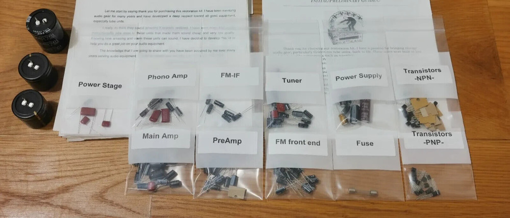 Marantz 2220B receiver rebuild restoration recap upgrade capacitor kit repair