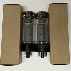 Matched Current Pair Matsushita EL34/6CA7 Tubes One Labeled Sylvania Test Strong