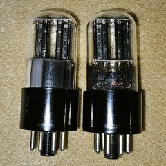 Sylvania 6SN7-GT Triple Hole Bad Boys – NOS – Premium Matched Pair – Very Strong