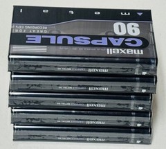 Lot of 5 – Maxell Capsule 90 – Metal Cassette Tape – IEC Type IV – New Sealed