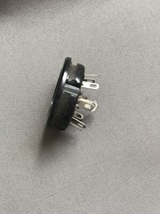 AMPHENOL Loctal Tube Socket & Clip Black Bakelite for 7N7 8 Pin Quan. Available