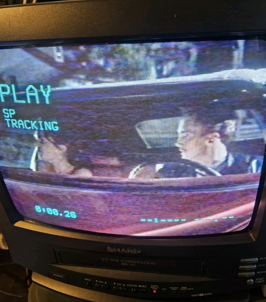 Vintage Sharp 90’s 13VT L100 Retro CRT 13″ TV VCR Player Combo Gamer