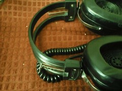VTG Black Mura SP-502 Dynamic Stereo Headphones Plug In ~ Works!! Super Cool