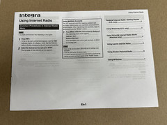Integra DTR-50.4 AV Receiver Owners Manual, Remote Codes, Internet Radio Guide