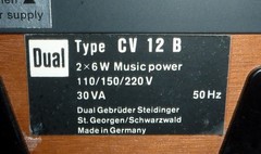 Dual CV-12B Integrated Amplifier w/CT-15 AM/FM/SW/LW Tuner ~Speakers MCM Germany