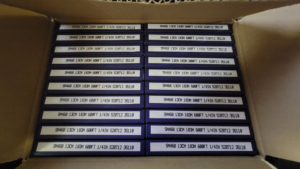 (Lot of 20) RMG SM468 1/4″ x 600′ Analog Recording Tape – 5″ Plastic Reel w/Box