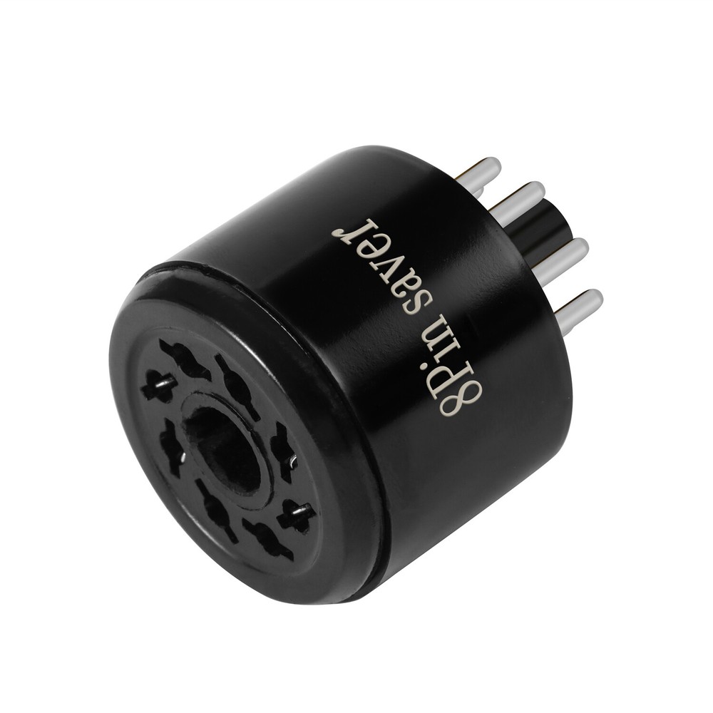8Pin Octal Socket Saver EL34 KT88 6550 6SN7 6L6 6CA7 5U4G 5Z3 274B 6F8G Black