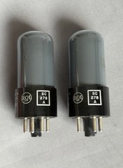 Pair RCA 6V6GT/G VT-107-A Tubes smoked glass matched V3E WWII Signal Corps 1945