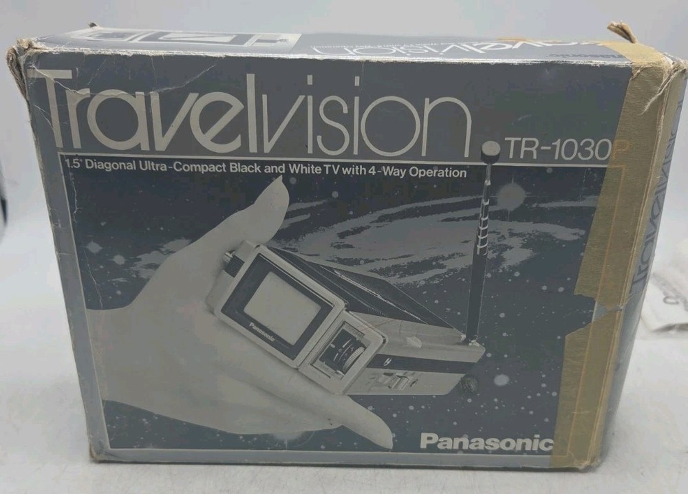VTG 1983 Panasonic Travelvision TR-1030p & Accessories Orginal Box Tested