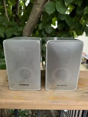 Vintage Realistic 40W Minimus 7 Silver Metal Book Shelf Speakers JAPAN – Tested