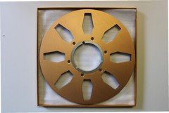ANALOG AUDIO 10.5″ X 1/4″ PRECISION METAL TAPE REEL IN GOLD & SILVER – OTARI MCI