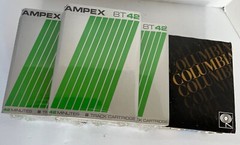 NINE AMPEX 8T42 8 TRACK 42 MINUTES CARTRIDGES | FACTORY SEALED BLANK + 3 8Tracks