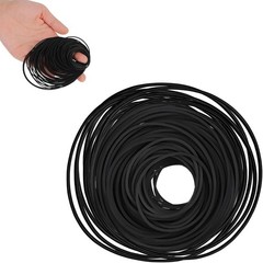 50 Pcs Recorder Rubber Belts for Cassette Player Repair 40-135 mm Black