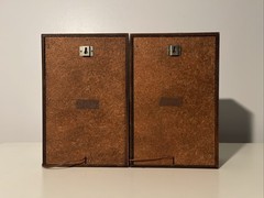 Vintage Panasonic Stereo Speakers Pair Wood Cabinet Working