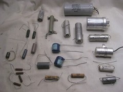 not tested vintage capacitor lot SPRAGUE 270021 Vitamin Q Mallory TC75A x 2 ++