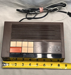 Vintage Toshiba RC-7100 Clock Radio AM FM Digital Alarm Tested Works Retro Brown