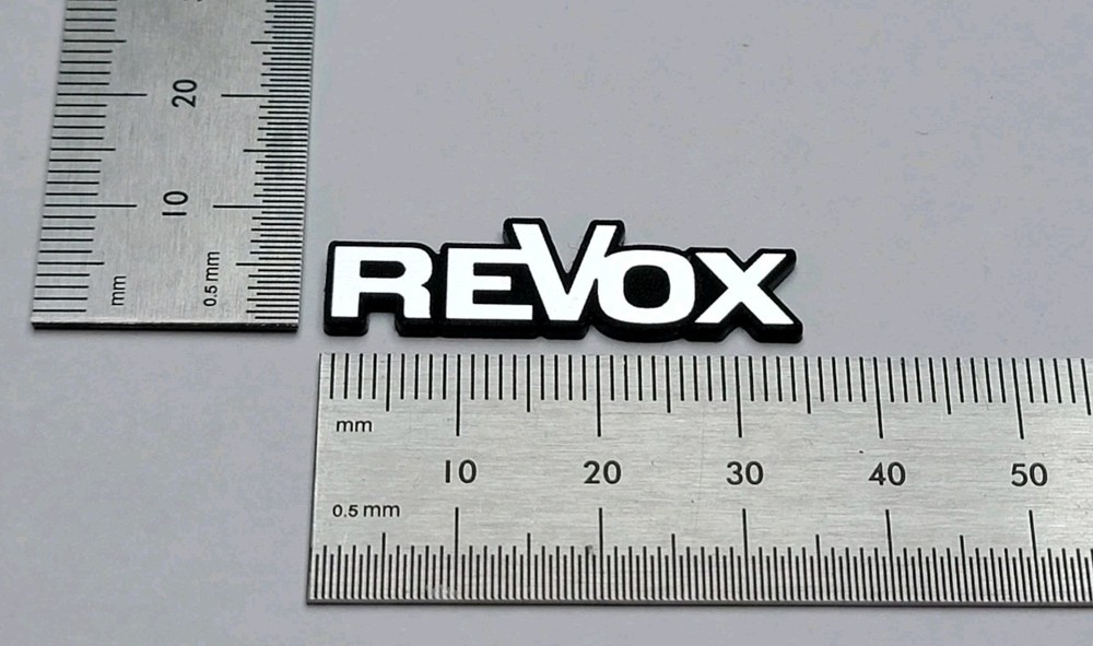 Revox Tape To Tape & Equipment Badge Logo Premium Silver With 3M Adhesive