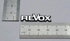 Revox Tape To Tape & Equipment Badge Logo Premium Silver With 3M Adhesive