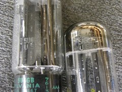 Sylvania 5U4GB / 5AS4A Rectifier Tubes …….NOS…..Pair of Black Plates