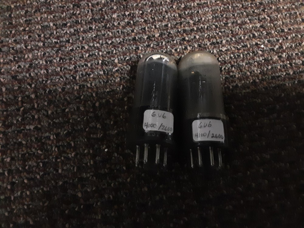 Pair Philco 6V6GT / Dark Glass Vintage Radio Tube Guitar Audio Amp Tested