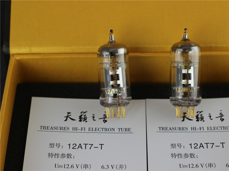 Matched Pair ShuGuang 12AT7-T ECC82 Gold T Grade Vacuum Tube Perfect Classic