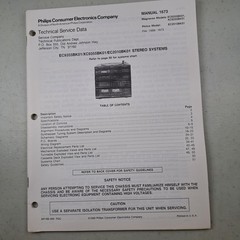 Magnavox Philco Manual 1673 Stereo Systems 1989 Technical Service Illustrated