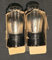 GE Type 43 Audio Power Output Tubes – New In Box – Matching Set NOS