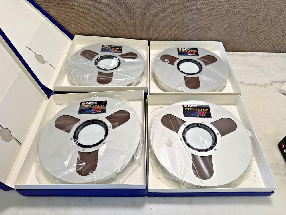BASF EMTEC Studio Master 900 Maxima 2500ft Reel to Reel 1″ Tape 10.5″ Metal Reel
