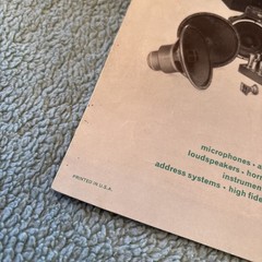 Vintage Altec Catalog Finished Cabinet & Floor Speakers Stereo Equipment 1964 #F