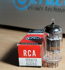 12AX7A RCA 14MM GREY PLATE VINTAGE TUBE NOS NIB 12AX7 (1967)
