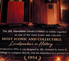 JBL Hartfield Home Speakers Poster 19″ x 13″ Audiophile Vintage ’54 Horns