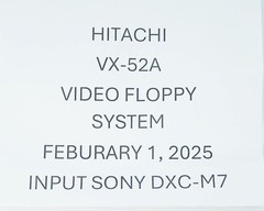 Hitachi Video Flopy System VX-52A ~PARTS ONLY~