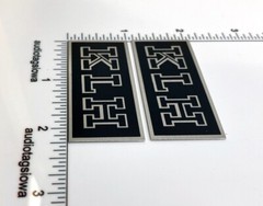KLH Speaker Grill Badge Logo Pair Emblem Custom Made Aluminum