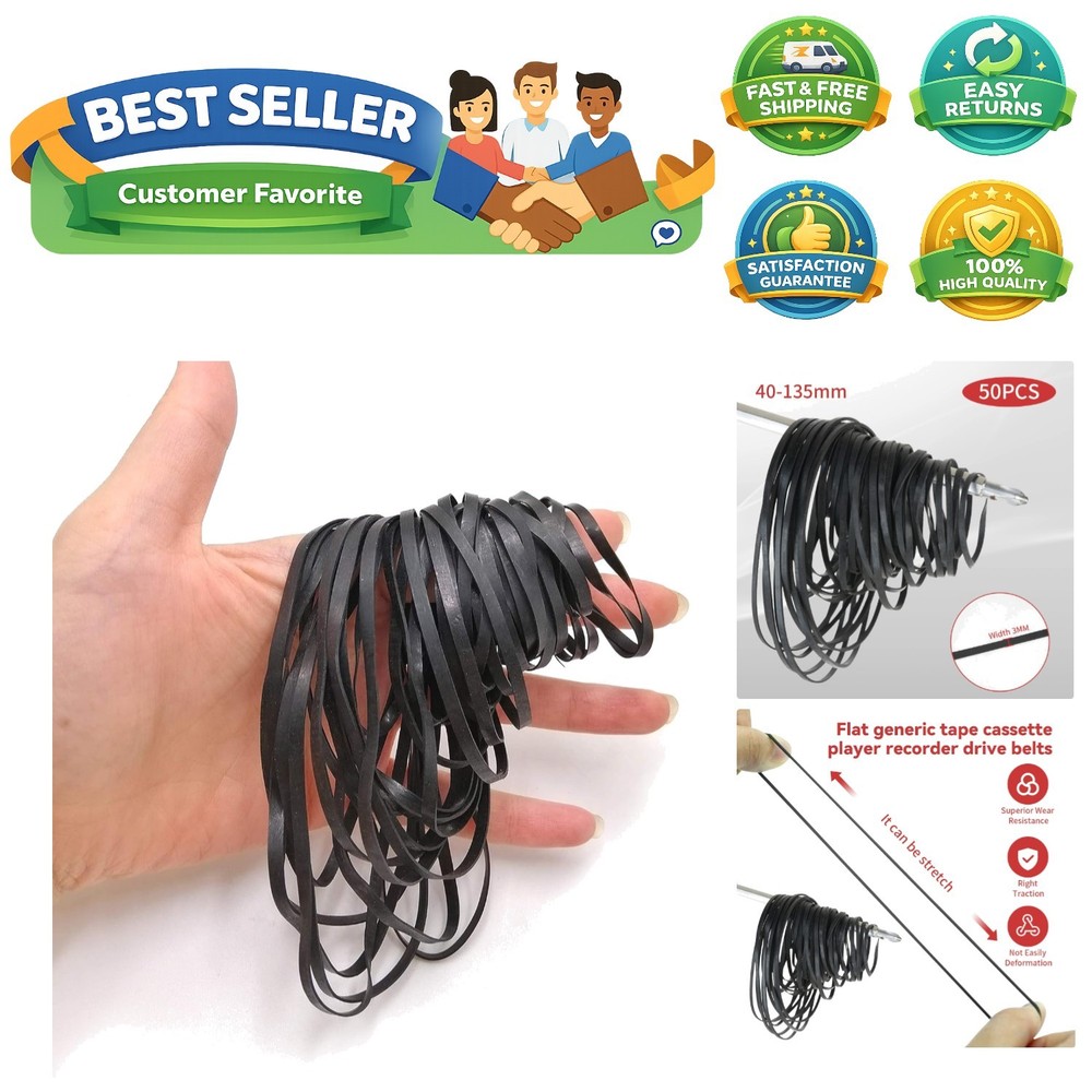 Recorder Rubber Belts – Cassette Recorder Repair Maintenance Mix Flat Cassett…