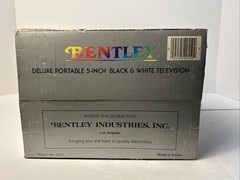 Bentley Deluxe Portable TV Black & White Television 5” Battery Powered Vintage