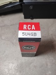 NOS 5U4GB 5AS4A RCA Legendary Black Plate Rectifier 1963 Strong See Test