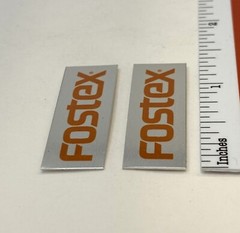 Fostex Speaker Grill Badges Custom Made Silver Aluminum Pair