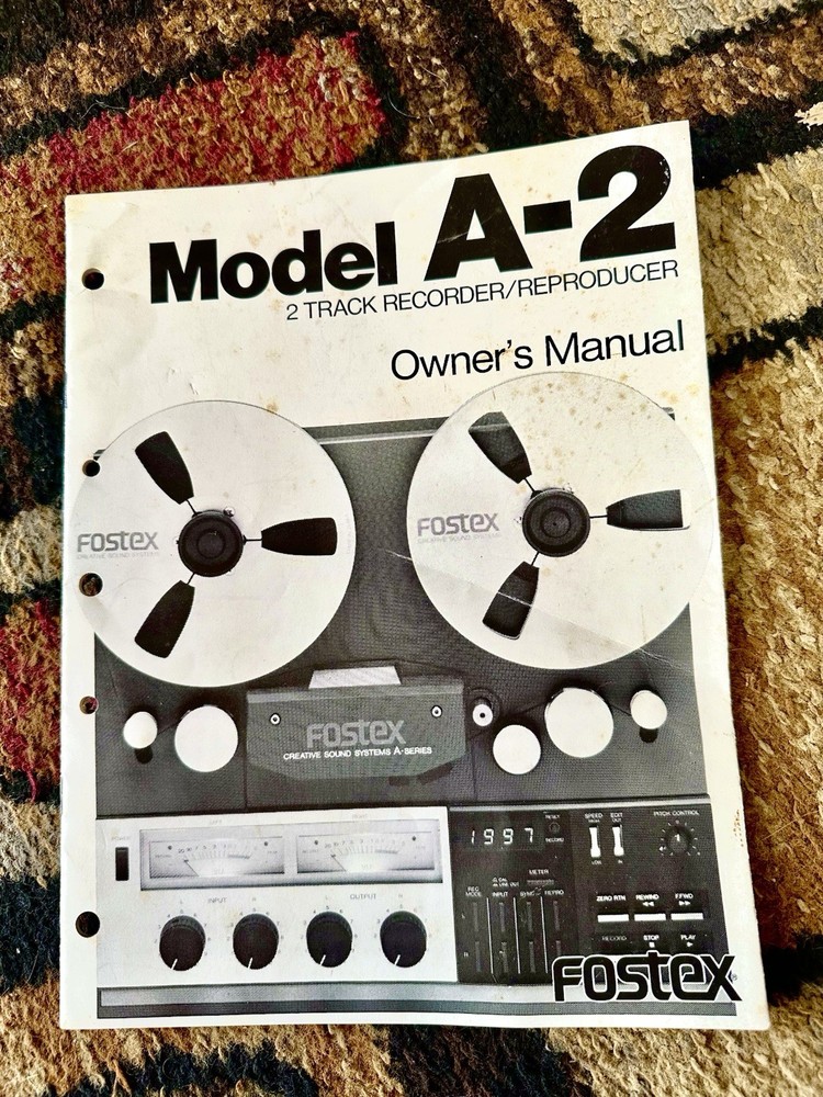 Used Fostex A-2 Tape Recorder Owner’s Manual