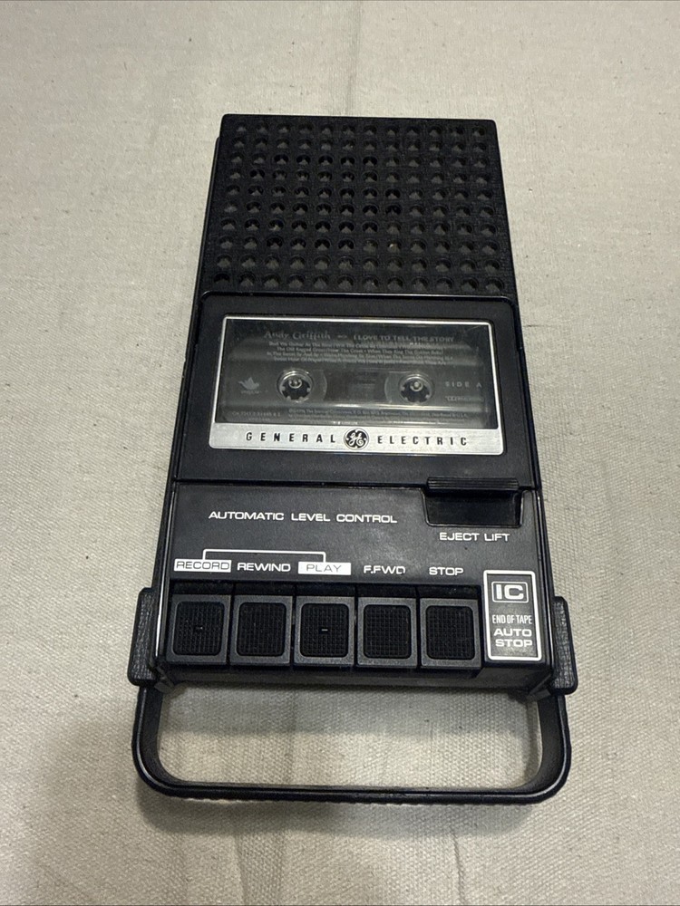 Vintage General Electric Portable Cassette Tape Recorder/Player Model # 3-5001A
