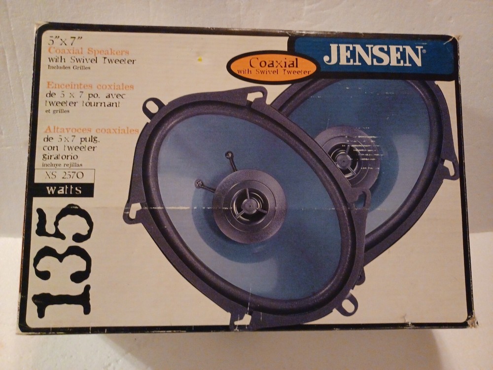 Vintage Pair Vintage Jensen Coaxial Swivel Tweeter 5×7 Speakers NEW XS2570
