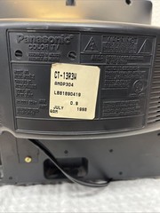 Panasonic CT-13R3W CRT TV 1998 Gaming Tested Works Coaxial Input Only W/ Remote