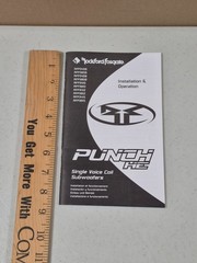 Rockford Fosgate Punch HE SVC Subwoofers Installation Operation Booklet Manual
