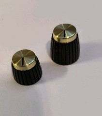 Scott Amplifier, Reciever Tuner Fluted Knob Replacement Brass Caps