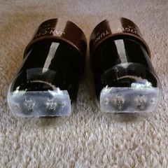 Tung-Sol JAN-CTL 6SU7-GTY Black Glass Brown Base – Matched Pair – Measure as NOS