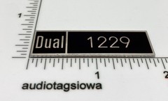 Dual 1229 Turntable Custom Aluminum Badge for Base Plinth