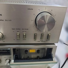 Technics M-202 Dual Cassette Deck SU-V11 Integrated Amplifier Tested Japan