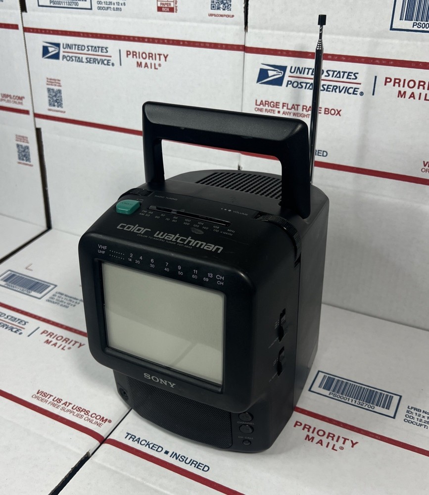 Sony Color Watchman FDT-5BX5 5″ Color CRT TV AM/FM (NO CORD) – TESTED – WARRANTY