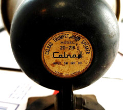 Vintage Calrad Trumpet Horn Speaker Model 20-216 Made In Japan