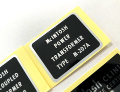 McINTOSH MC240 AMPLIFIER TRANSFORMERS DECAL LABEL STICKER SET – New Repro